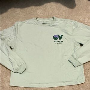 Outdoor Voices Light Green Logo Long Sleeve